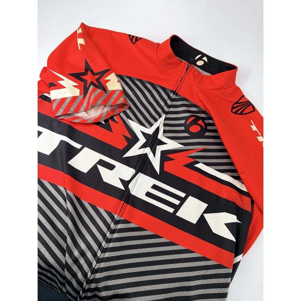 Bontrager RL Team TREK Cycling Jersey Men's L Red Black Biking Pocket